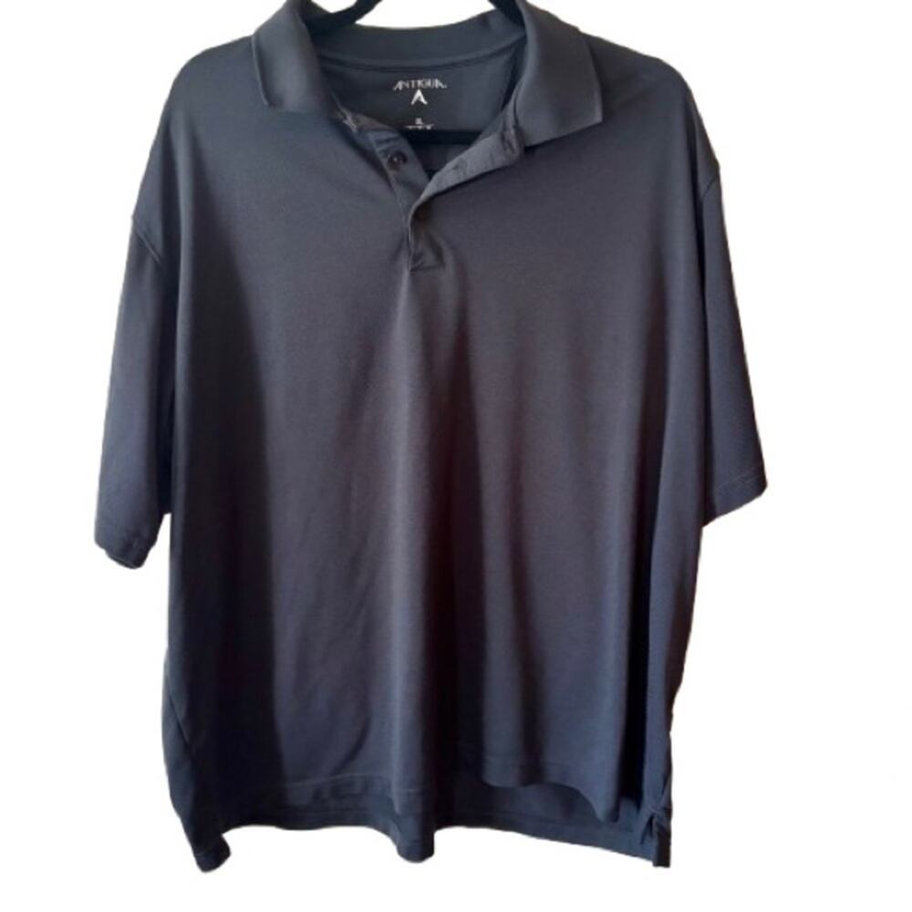Antigua Men's Dark Gray Polo Shirt Size XL